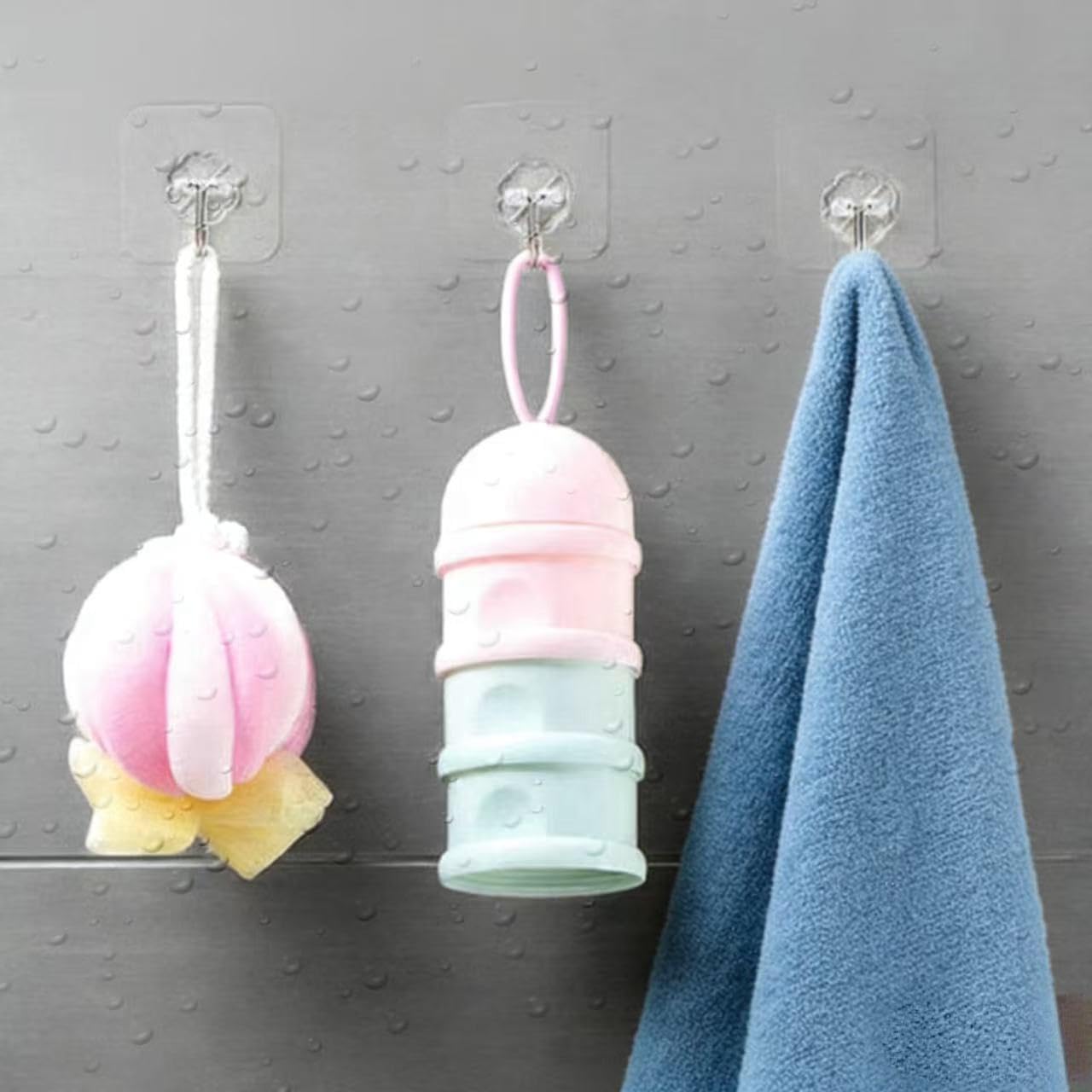 Ganchos adhesivos resistentes para pared baño cocina 12 piezas