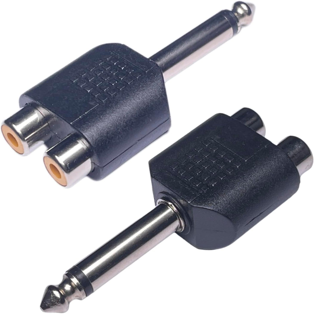 Adaptador RCA macho a doble hembra 0.250pulg set 2