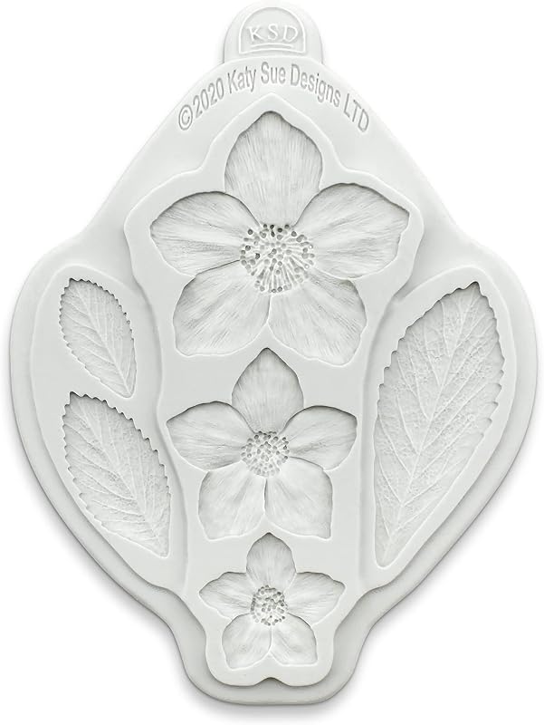 Molde silicona para decorar pasteles Navidad 3 flores 3 hojas