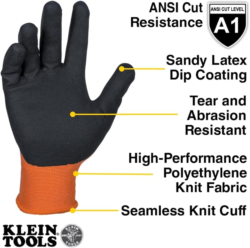 Guantes trabajo invierno Klein resist. corte tacto
