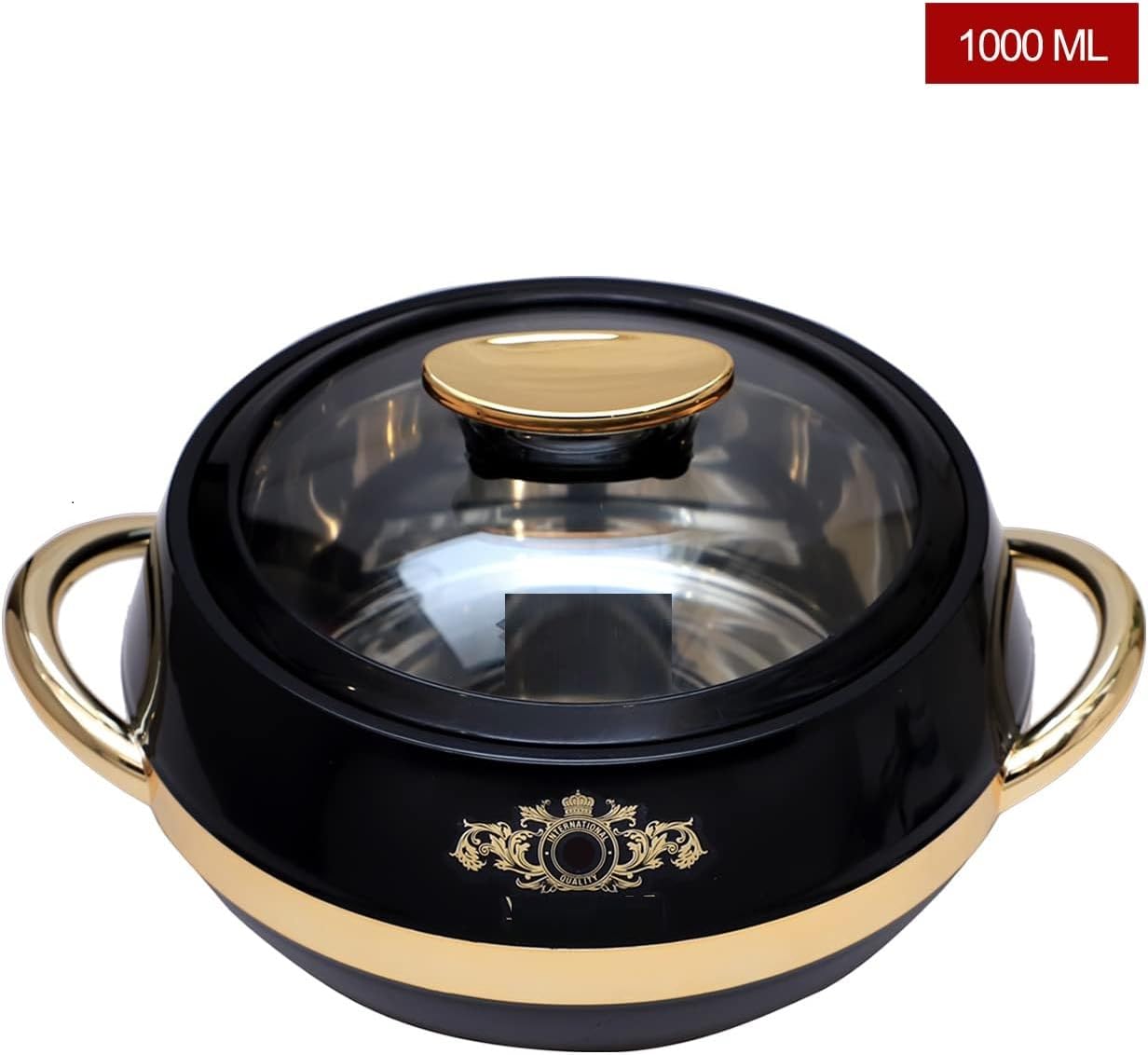 Set 3 Sartenes Acero Inox Aisladas 1000-2000ml Negro