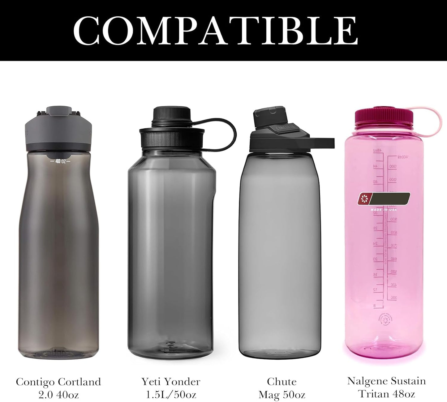Portabotellas correa gruesa comp Nalgene negro