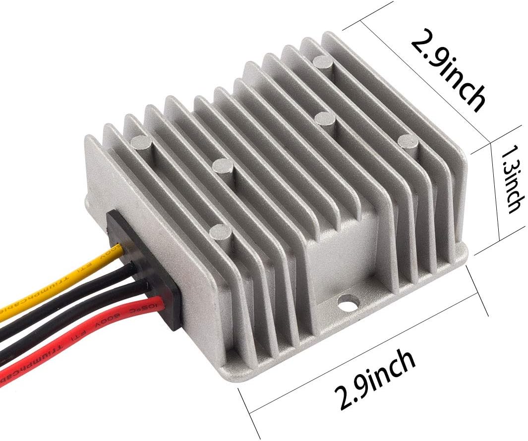 Convertidor voltaje DC12V a DC19V 6A 114W impermeable