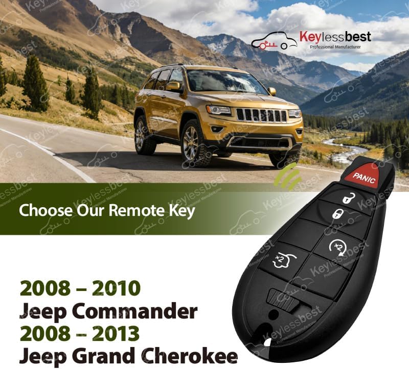 Repuesto control remoto Jeep Commander 433MHz 5 botones