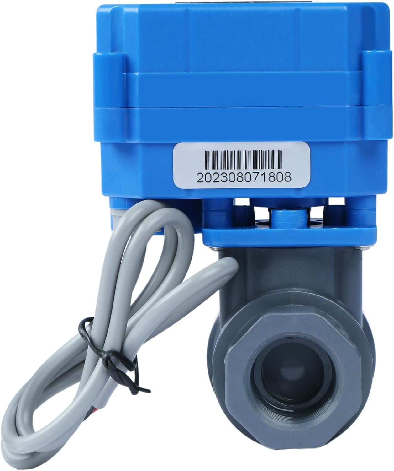 Válvula bola motorizada UPVC 1/2pulg retorno automático