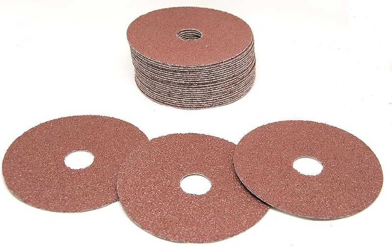 Discos lijado fibra resina alúmina 4-1/2pulg 7/8pulg 25 pzas grano 60