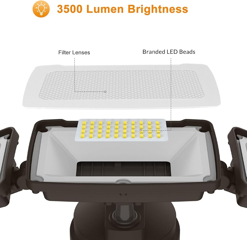 Luces LED inundación exterior 3500 lm 35 W IP65 5500K