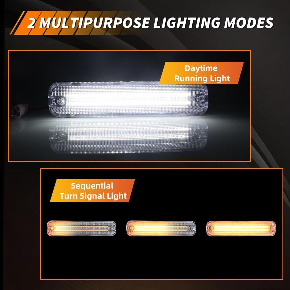 Luz señal giro frontal Suba-ru Impreza 2en1 LED ámbar 2uds