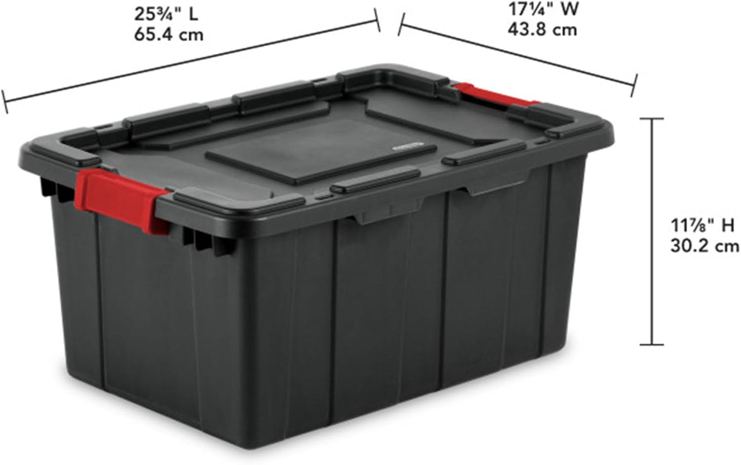 6 Pzas Contenedores Plástico 15gal Negro Resistentes