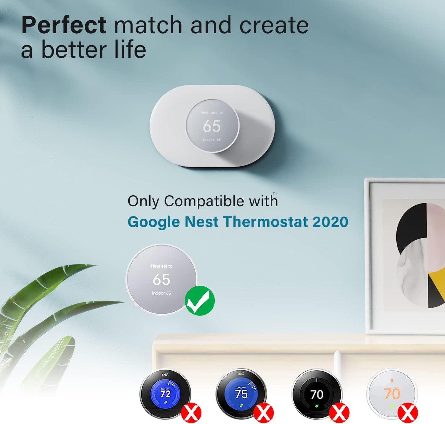 Cubierta para termostato Nest 2020 kit molduras