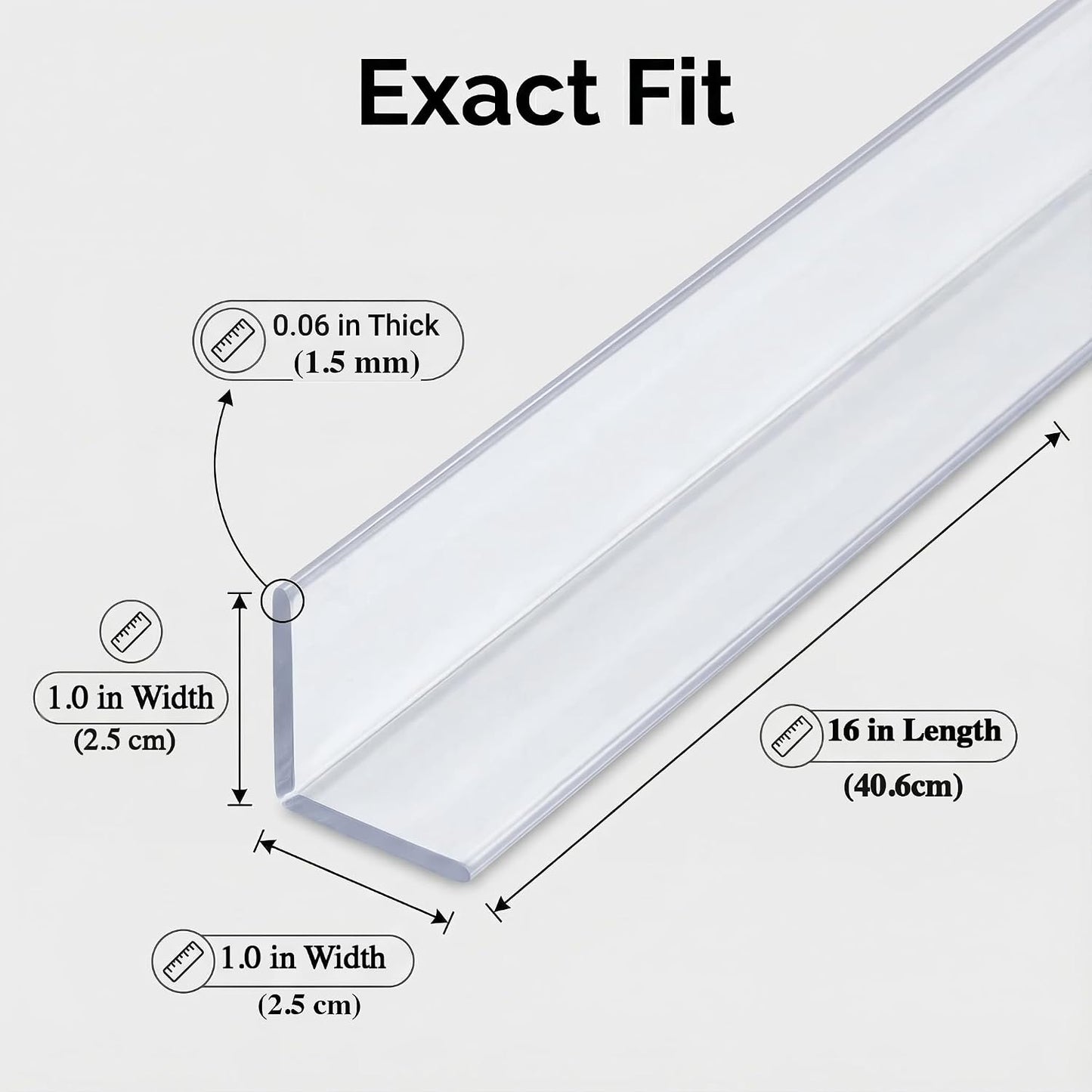 6 Protectores esquina autoadhesivos 1x16pulg puerta mesa gabinete