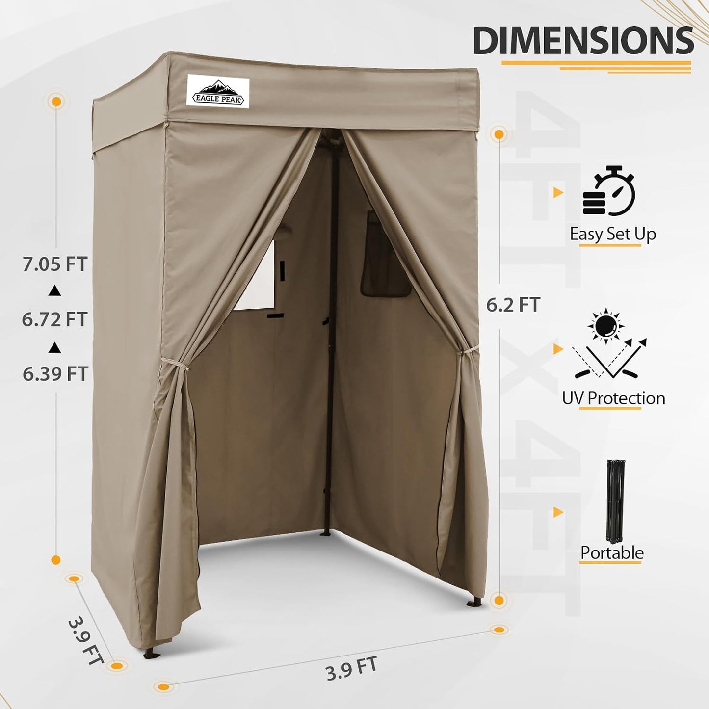 Toldo emergente 4x4ft portátil privacidad sesiones fotos