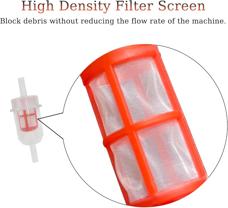 Filtro combustible 1/4x5/16 pulg para motos UTV 10 pzas