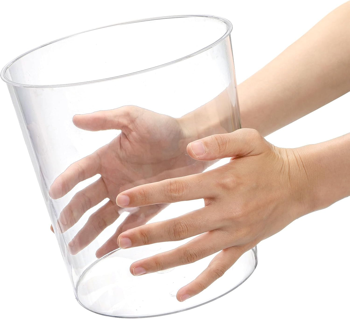 6 Cestas Plástico Transparente Sin BPA 8x7.5x6.4"