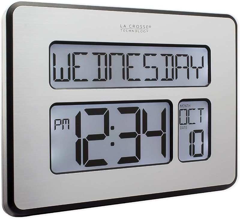 Reloj calendario dígitos grandes para adultos mayores