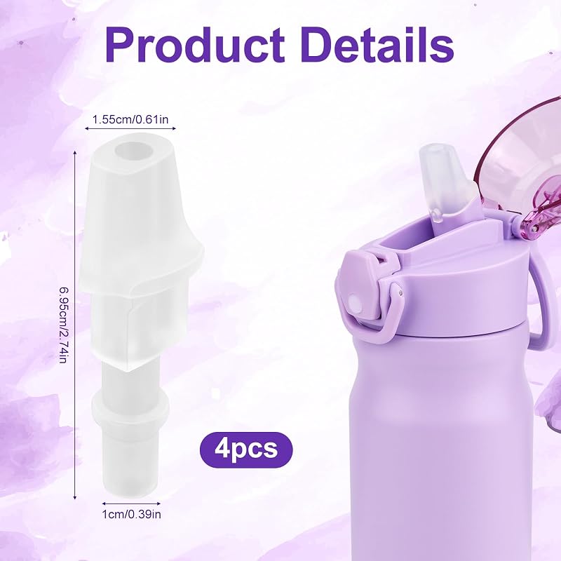 Boquilla repuesto botella agua 4pzas silicona comp BJPKPK 18-25oz