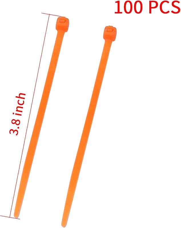 Cable alambre autoblocante 1000pzas 4pulg nylon naranja