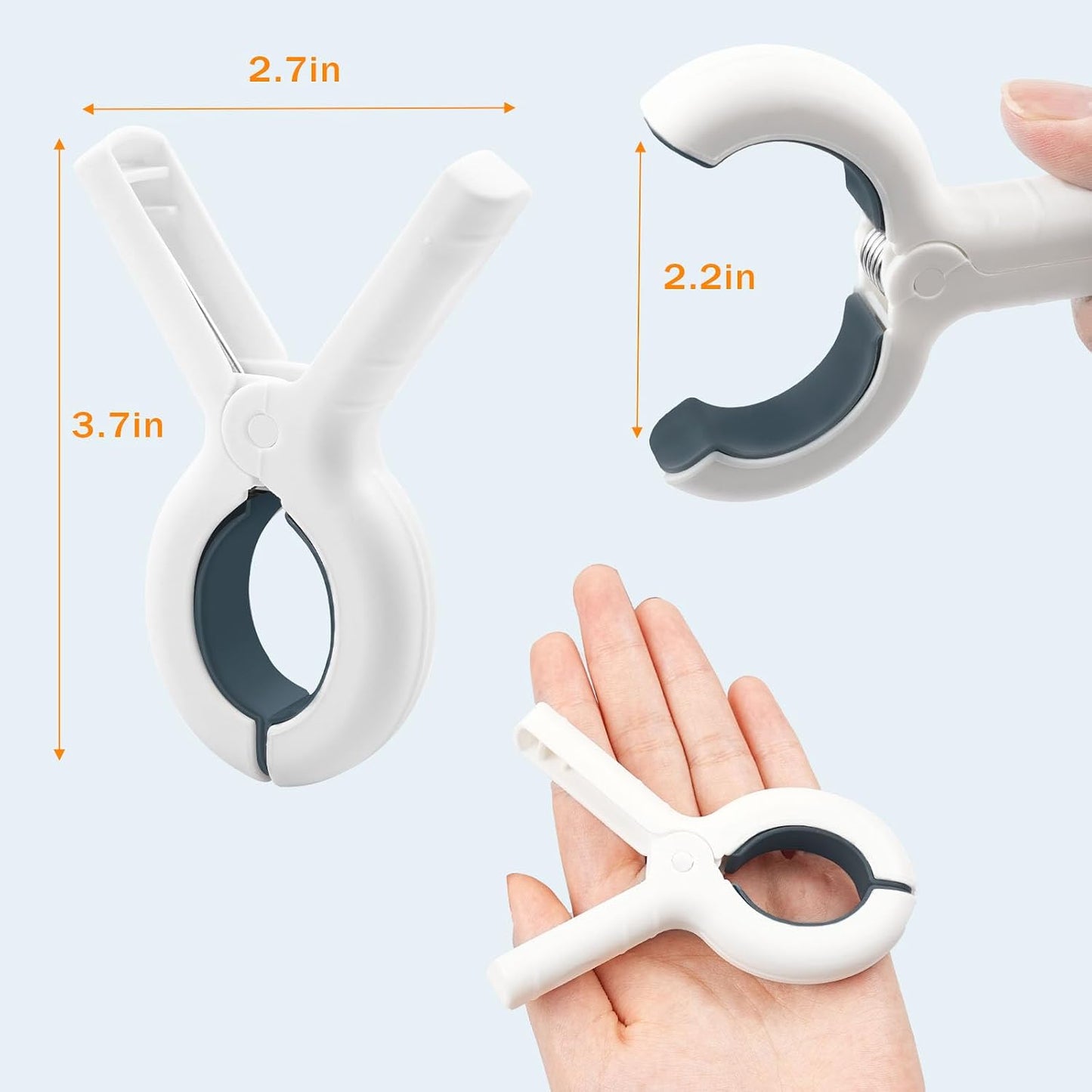 8 Pzas Clips Toalla Playa Silla Piscina Crucero Jumbo