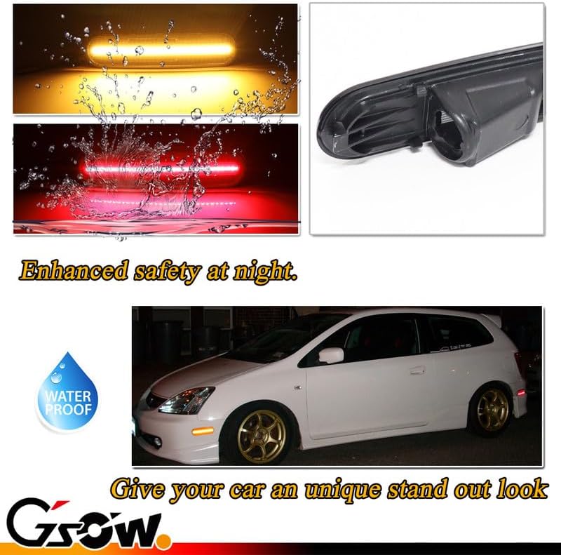 4 Lámparas traseras ámbar delanteras Civic EP3 3DR