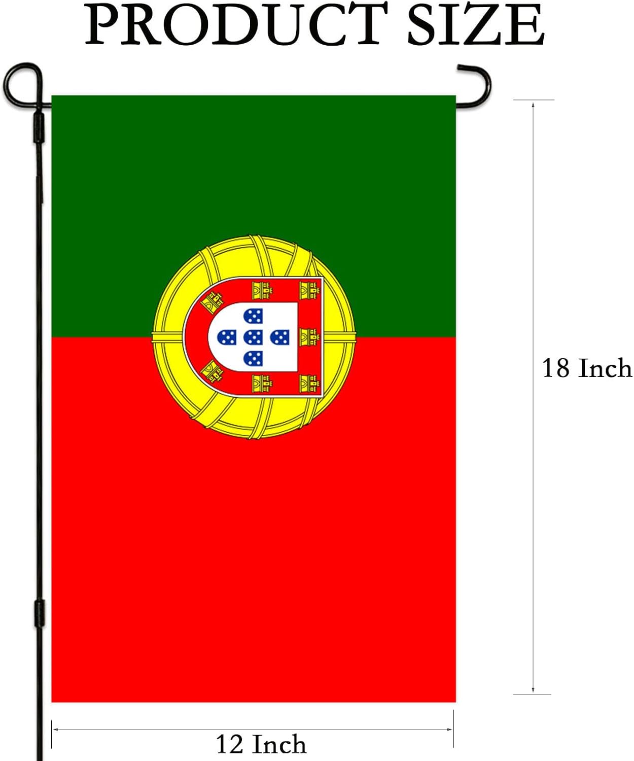 Bandera Portugal 12x18pulg doble cara jardín resistente