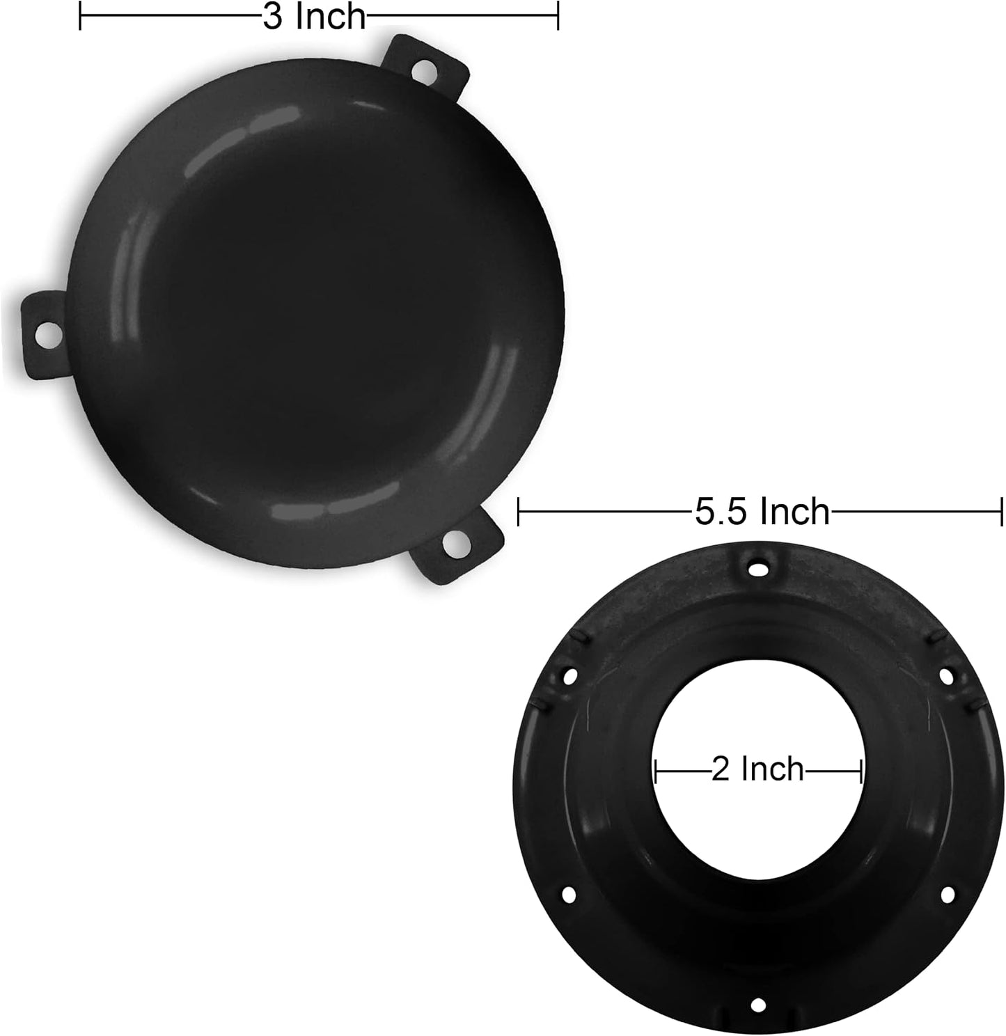Tapas ventilación techo RV negro