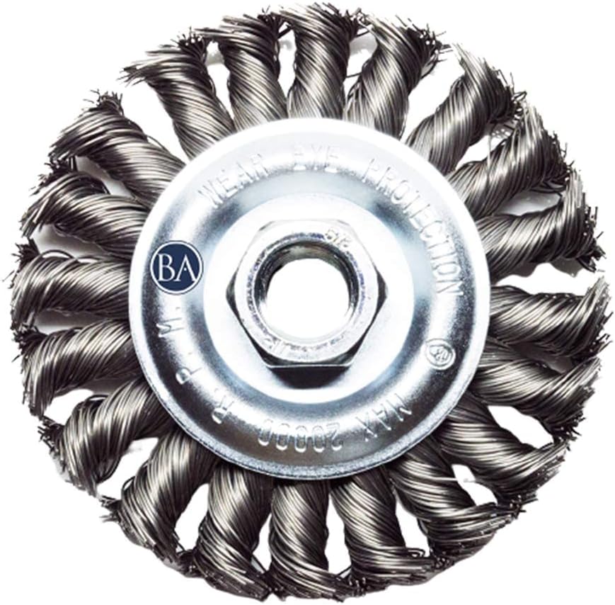 Rueda alambre abrasivo 4pulg para amoladora 5/8pulg acero carbono