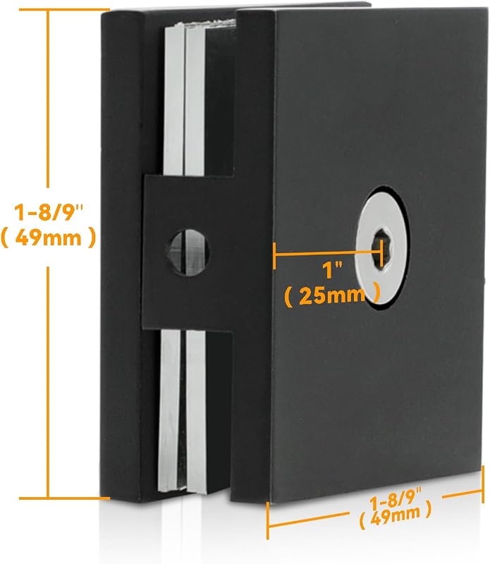 Abrazadera vidrio latón 2 Pzas para 5/16-3/8" negro mate