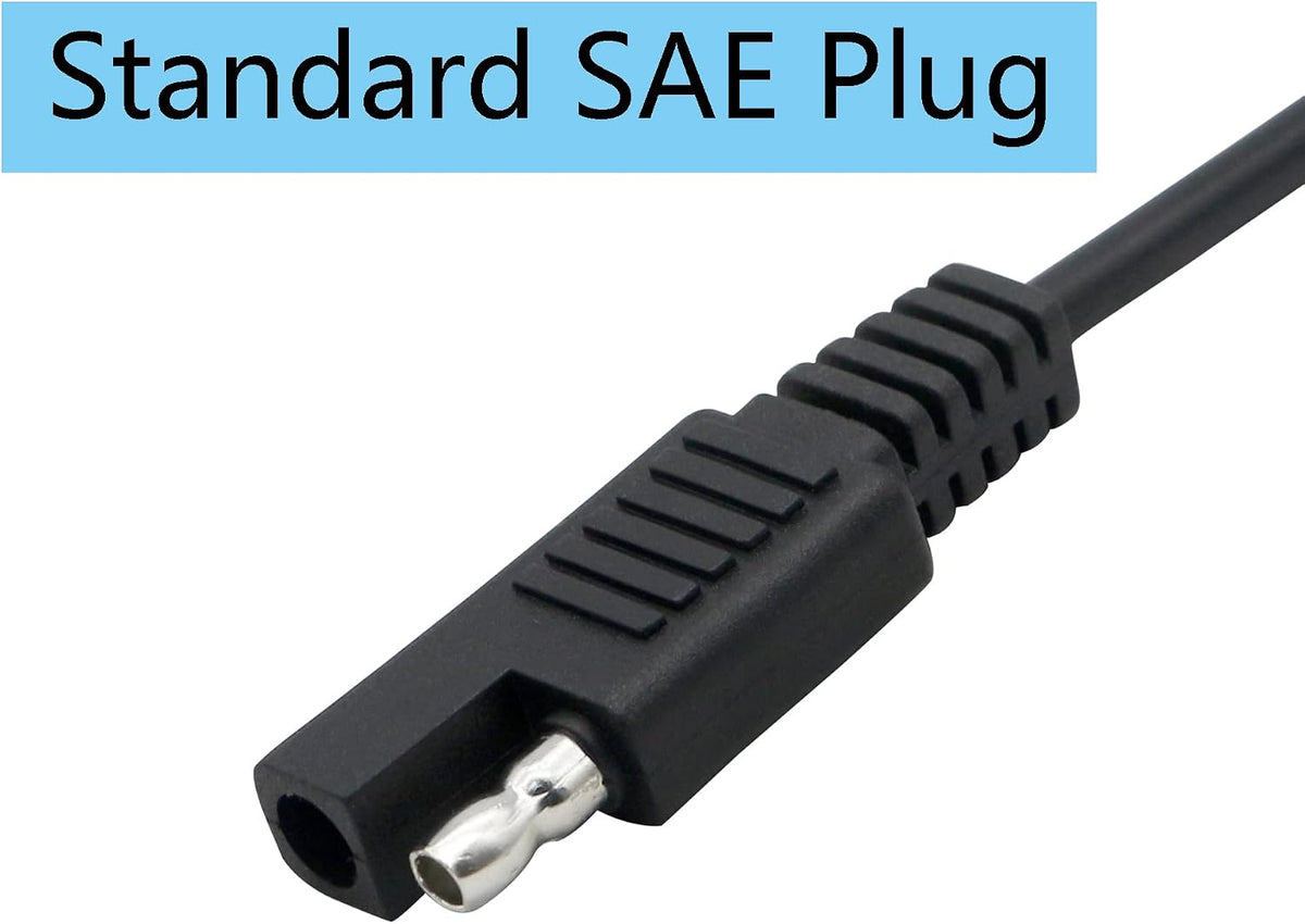 Cable adaptador SAE a CC 9.4pulg 20 AWG para auto y moto set 2