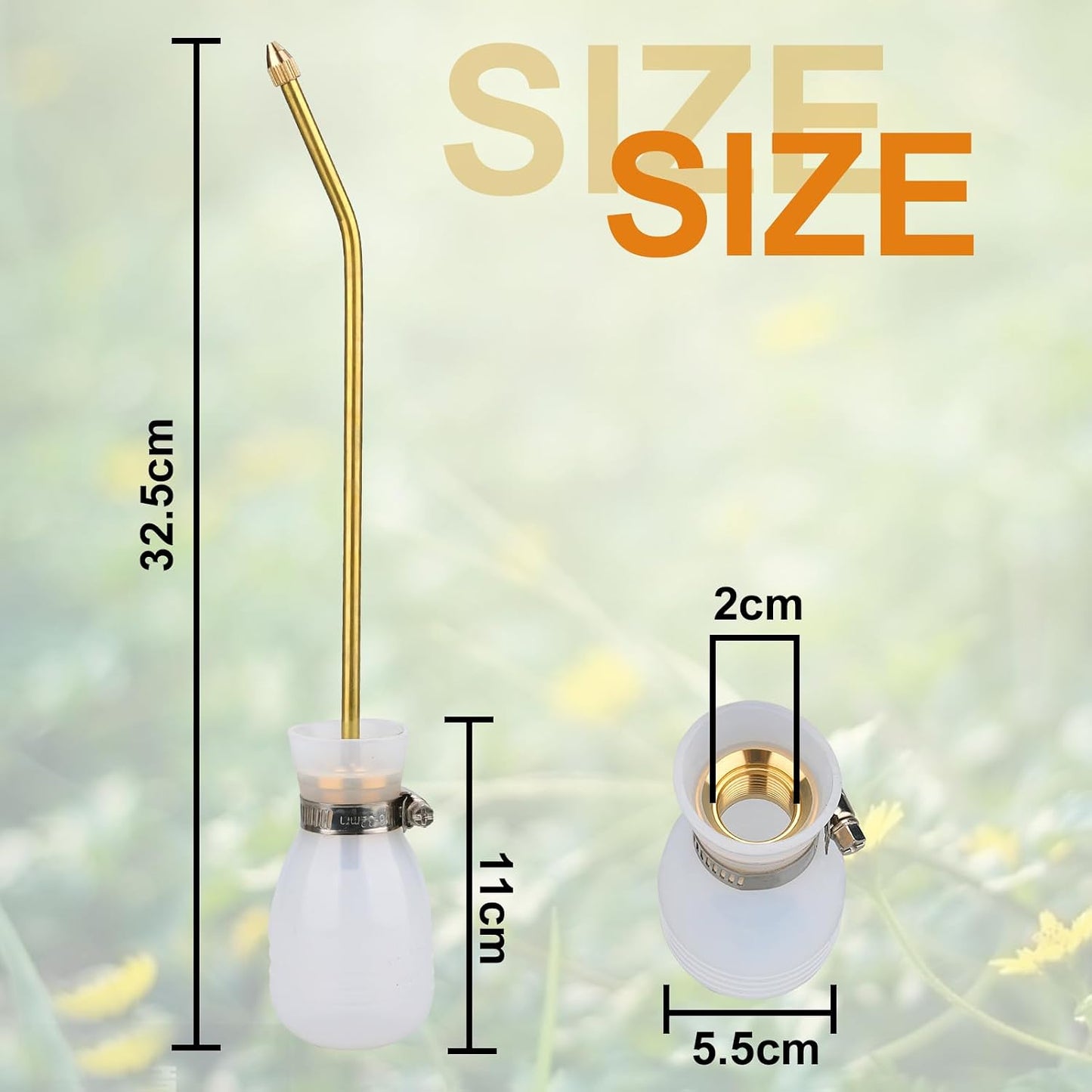 Plumero polvo con tubo cobre aplicador jardín multiusos
