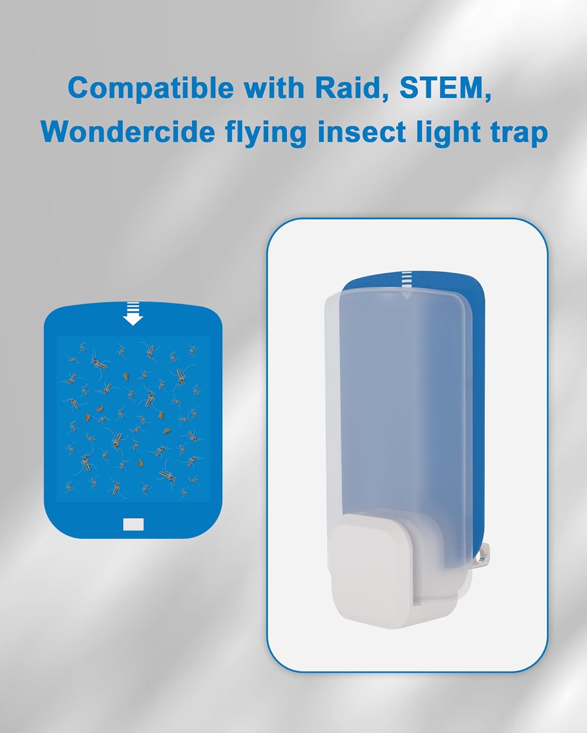 6 Cartuchos comp Raid Blue Light para enchufe hogar