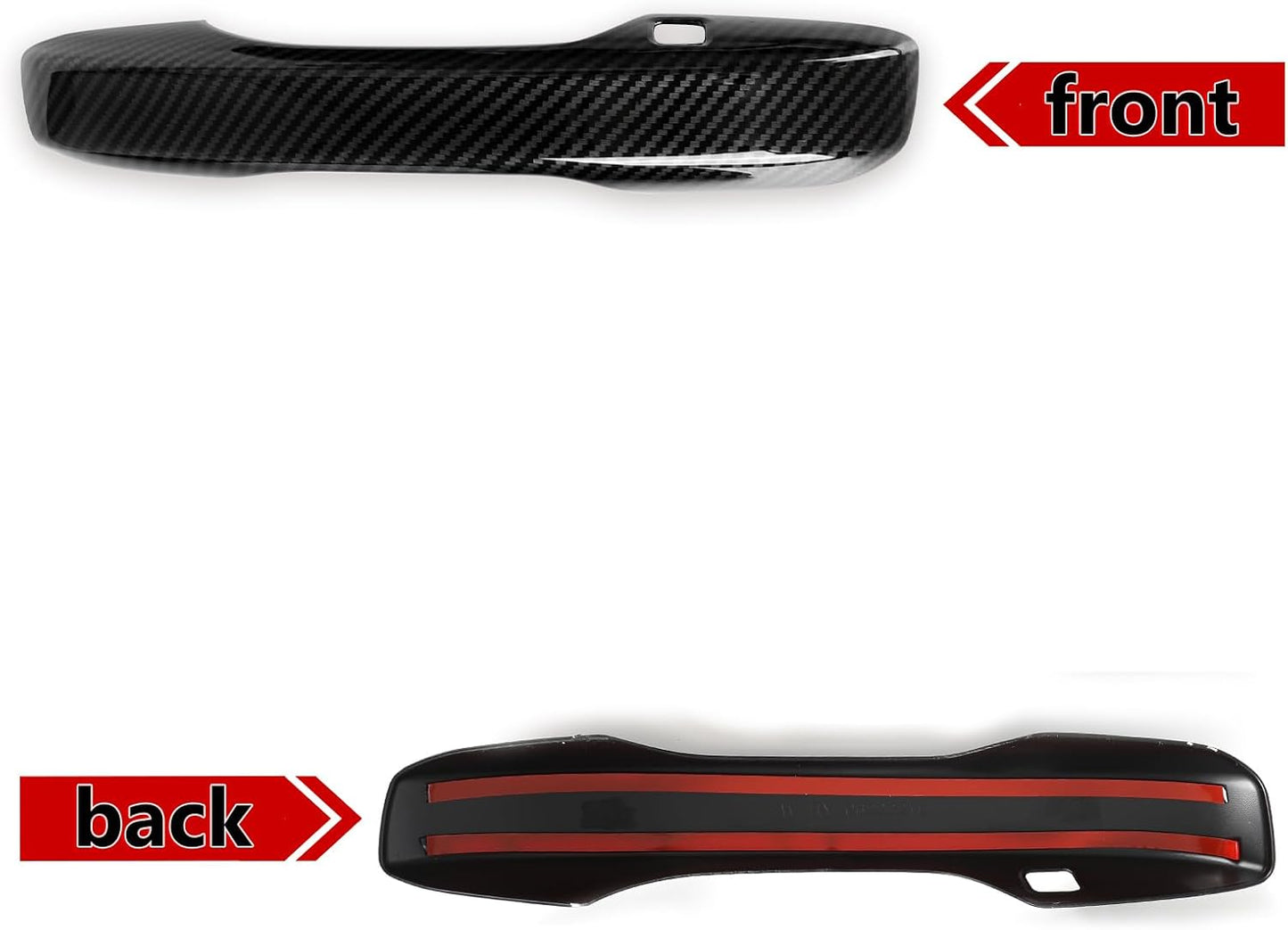 Set 4 cubiertas manija puerta fibra carbono comp Honda Civic