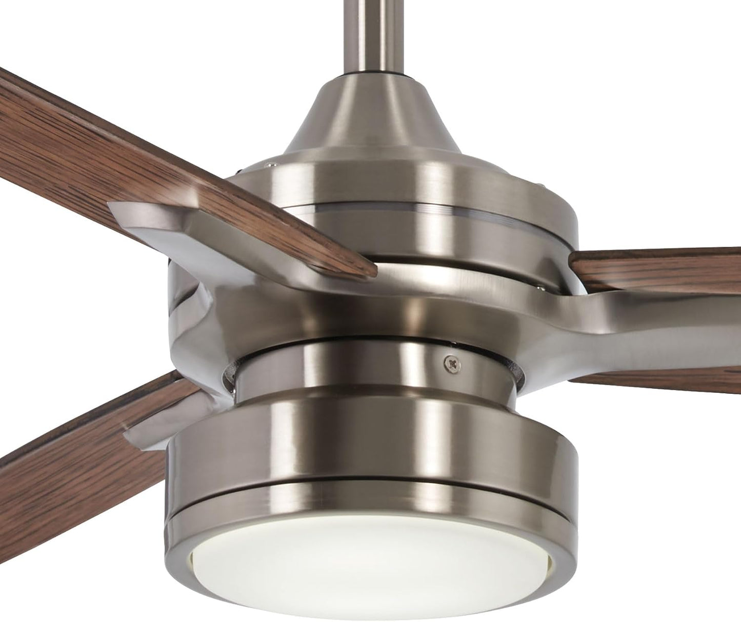 Ventilador techo 52pulg níquel cepillado aspas arce