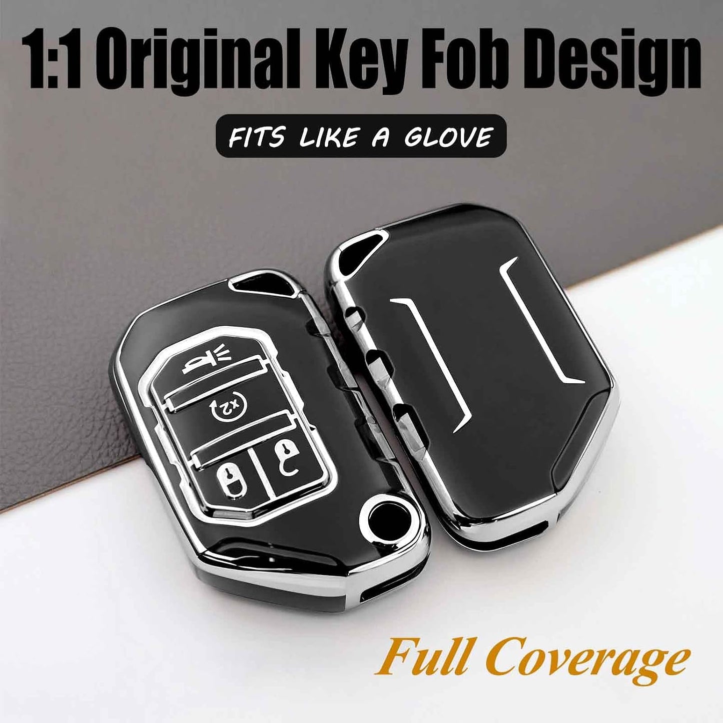 Funda TPU llavero Jeep Wrangler JL JLU plegable 4 botones