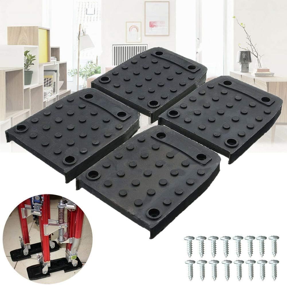 Set 4 suelas zancos goma antiderrap para yeso construcción
