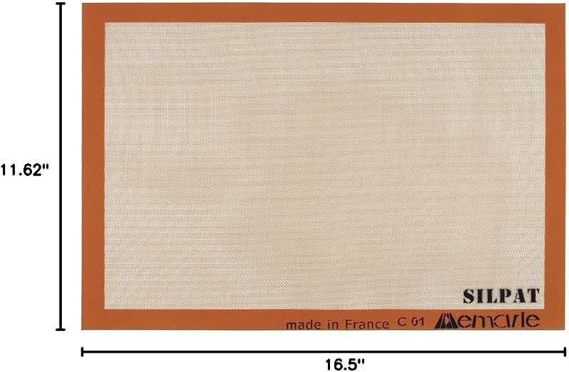 Alfombrilla silicona antiadherente para hornear 16x11pulg