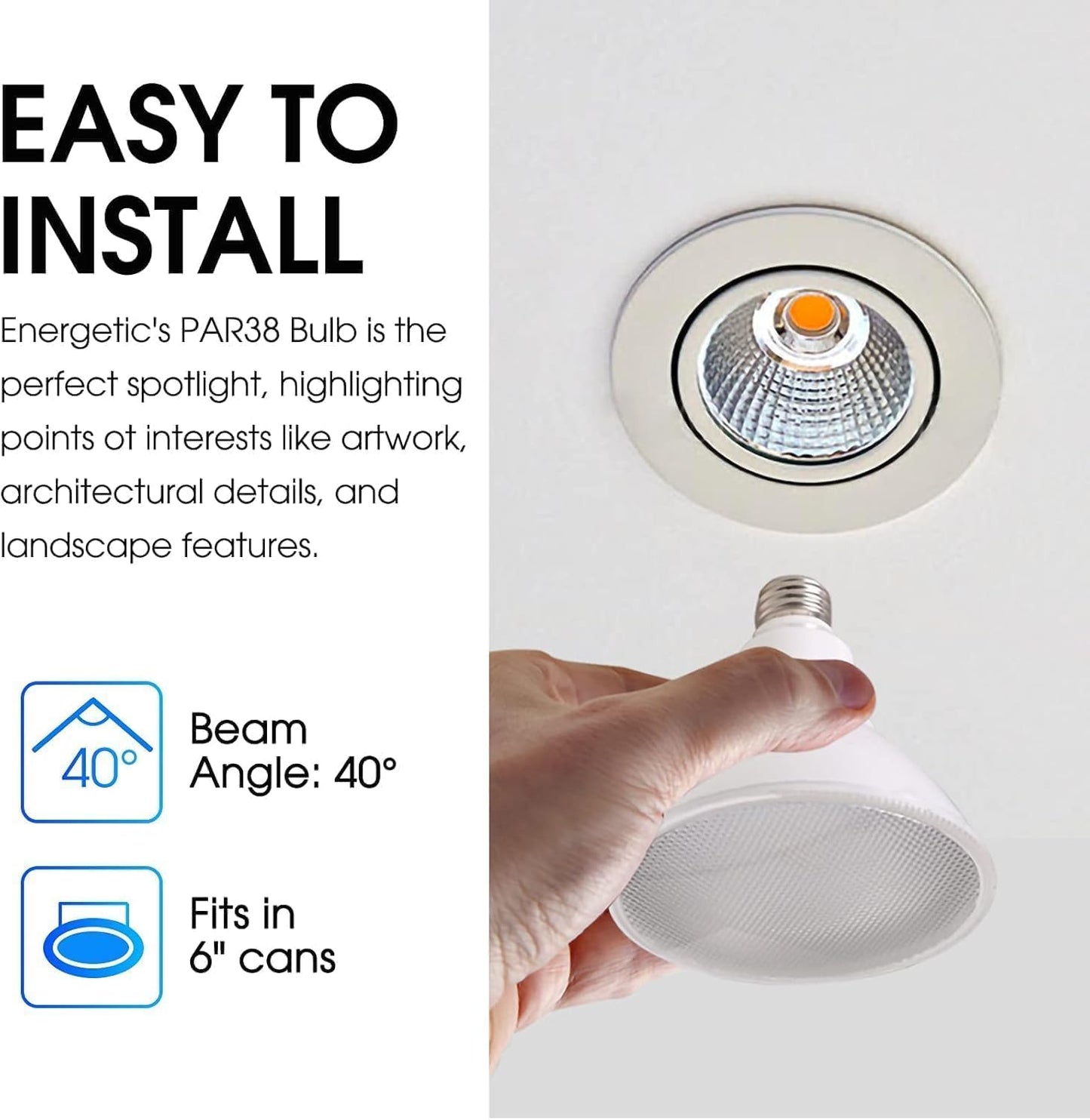 Bombilla LED PAR38 2700K blanco suave regulable 12.5W