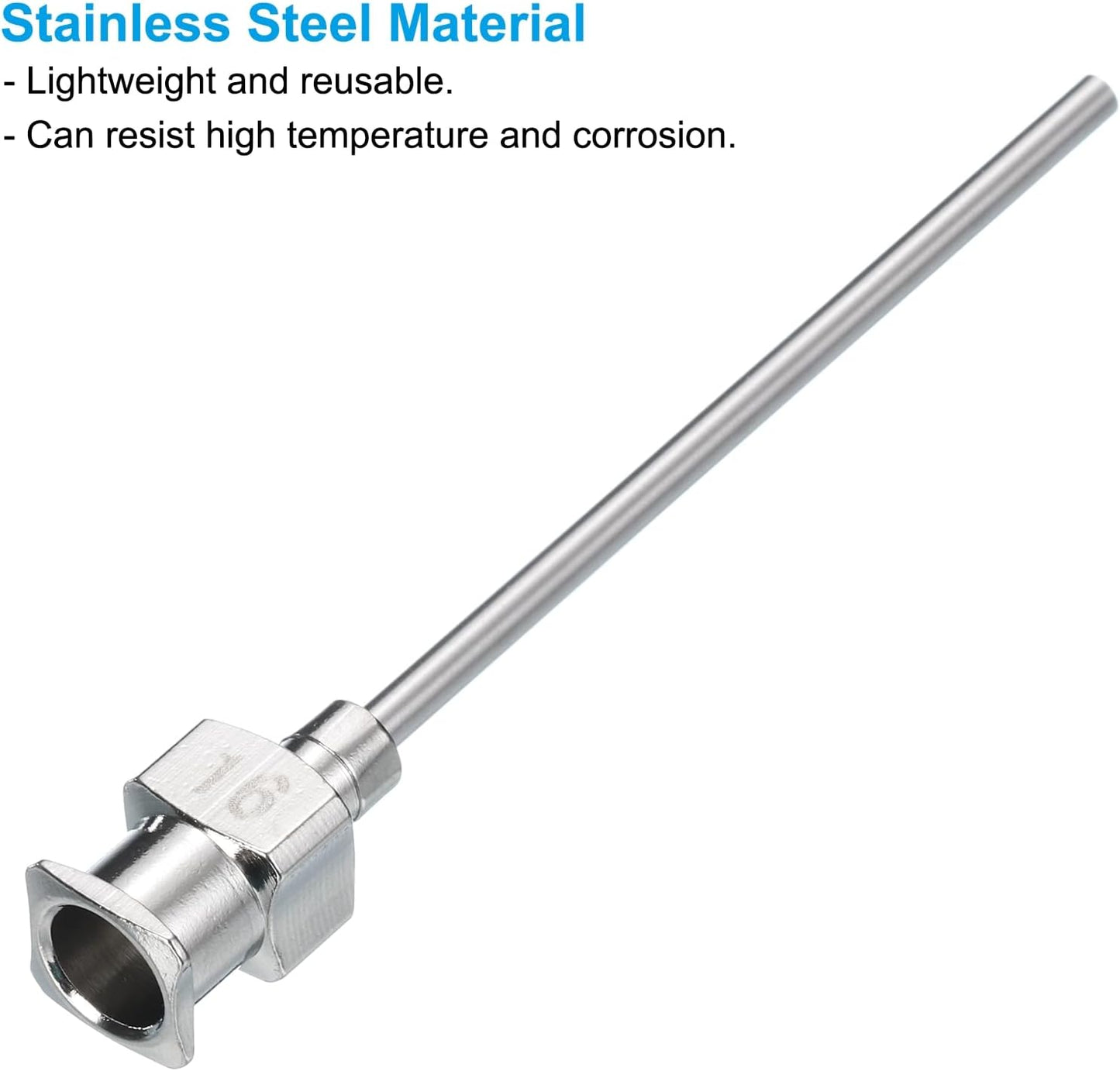 Puntas aguja acero inox 16ga 1.5pulg 12pzas