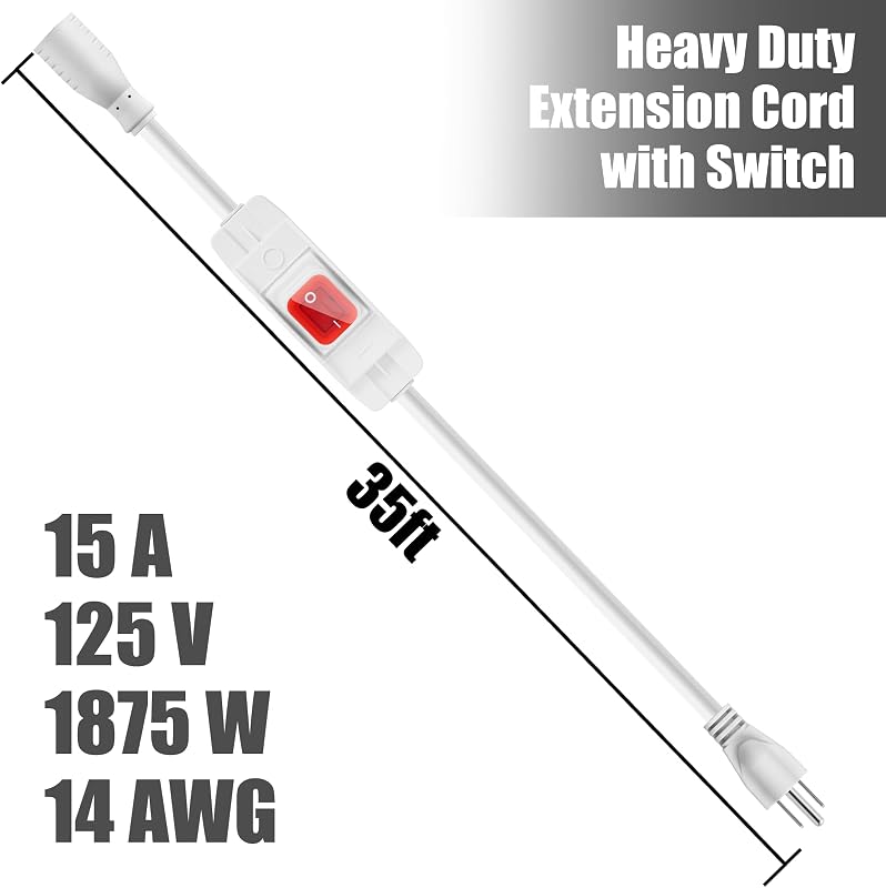 Cable extensión con interruptor 35 ft impermeable