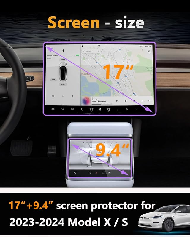 Protector pantalla Tesla Model S/X 2023-26 17" y 9.4"