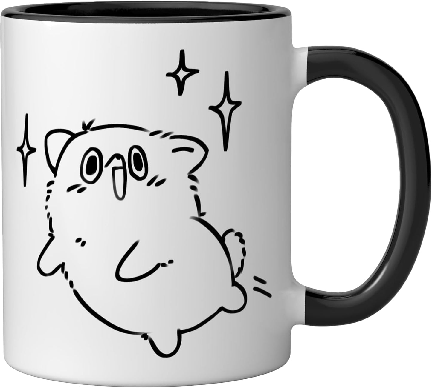 Taza Cerámica Perro Estrellas Negro/Blanco