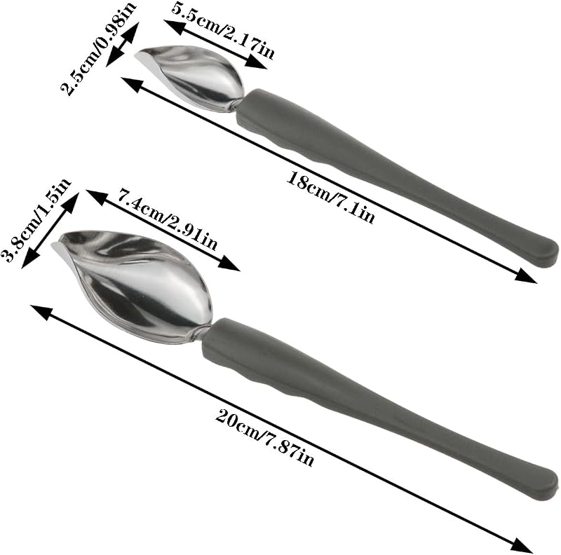 Set 2 Cucharas Acero Inox para Decorar Chocolate