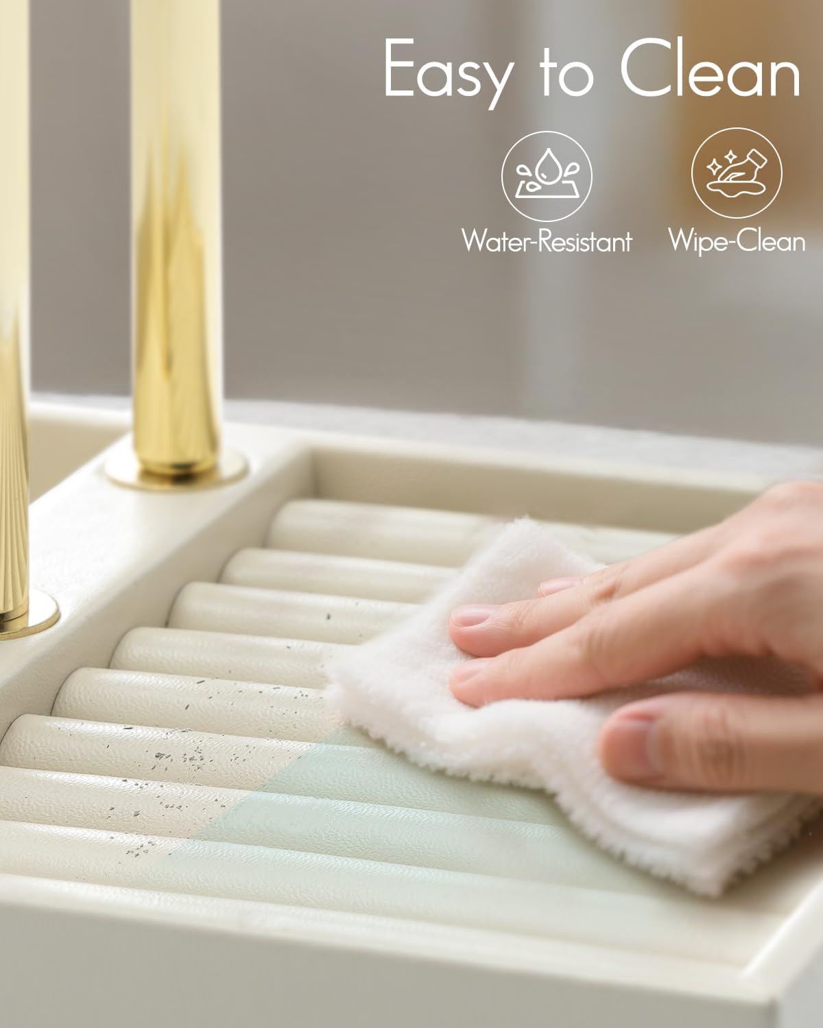 Organiz. pulseras 2 niveles cuero para joyas mujer blanco