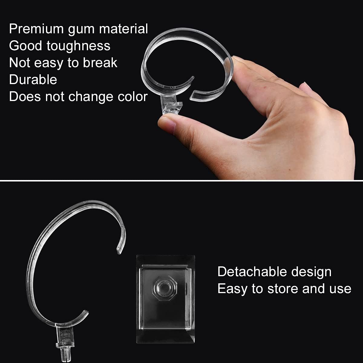 20 Soportes Plástico Tipo C para Joyas y Brazaletes