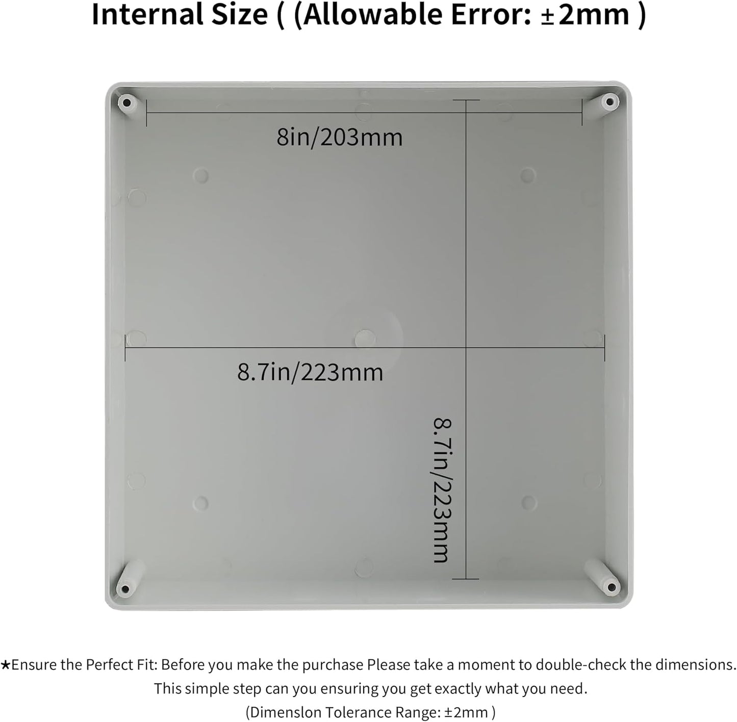 Caja PVC impermeable IP65 para conexiones eléctricas