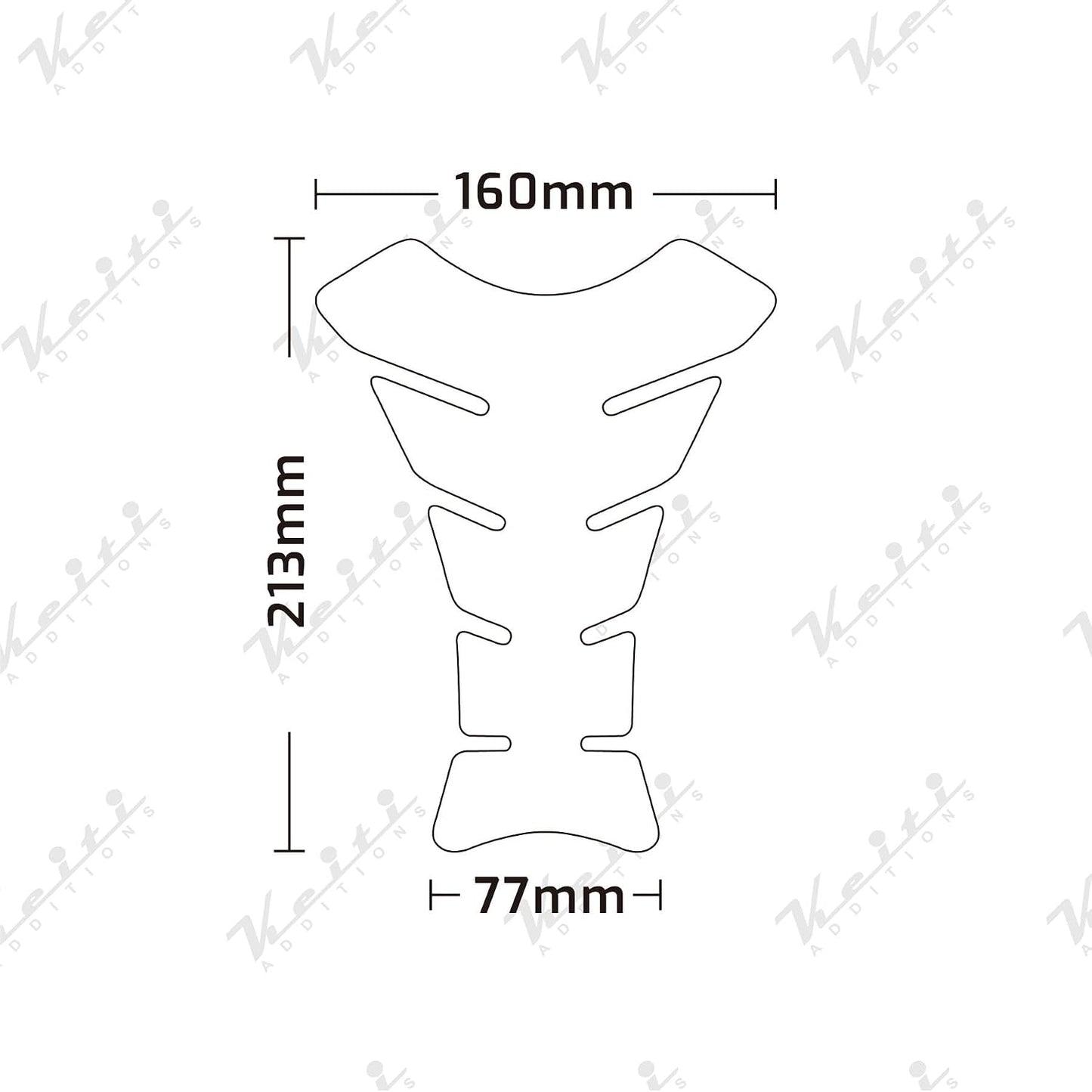 Almohadilla tanque universal motocicleta carbono