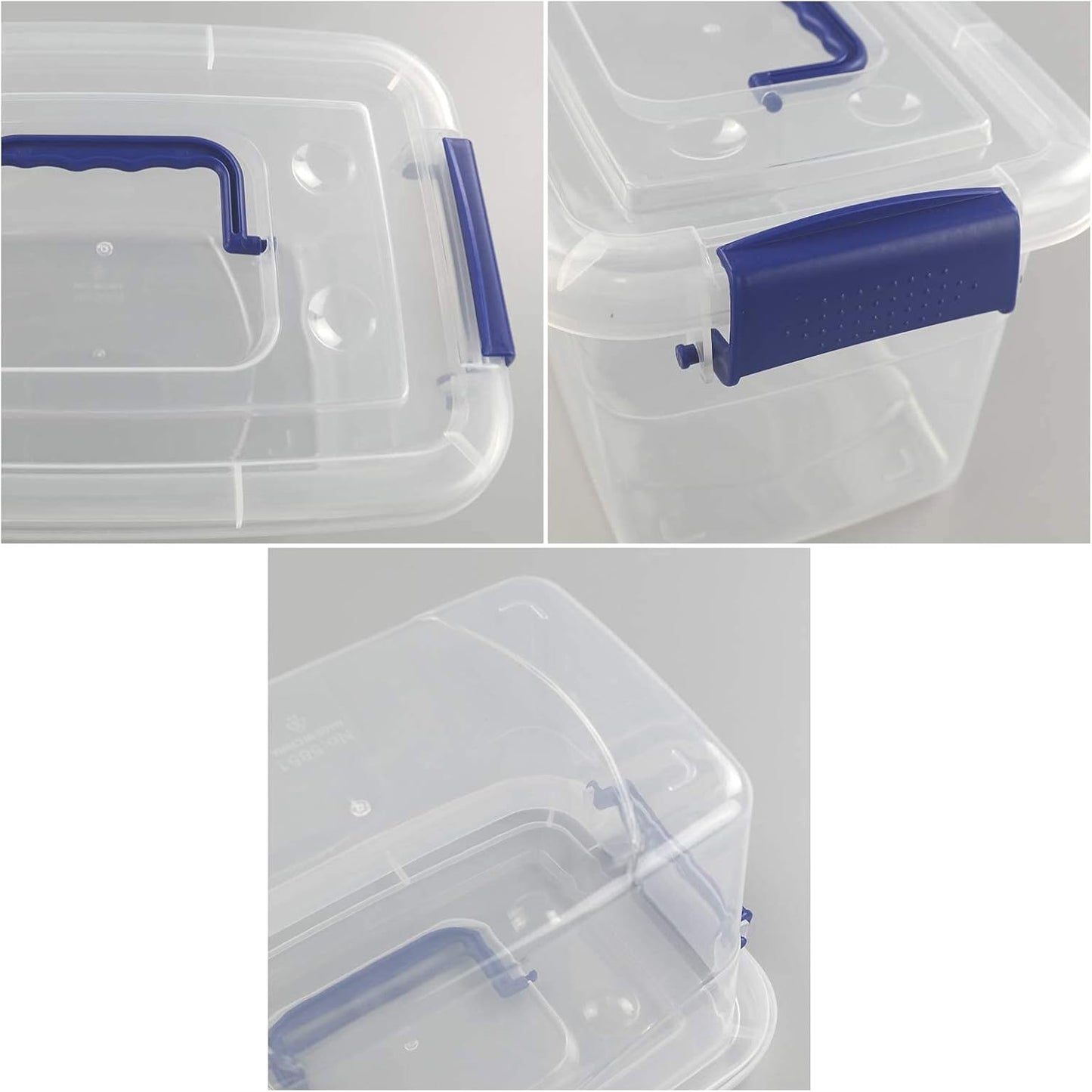 Caja plástico transparente con tapa set 6
