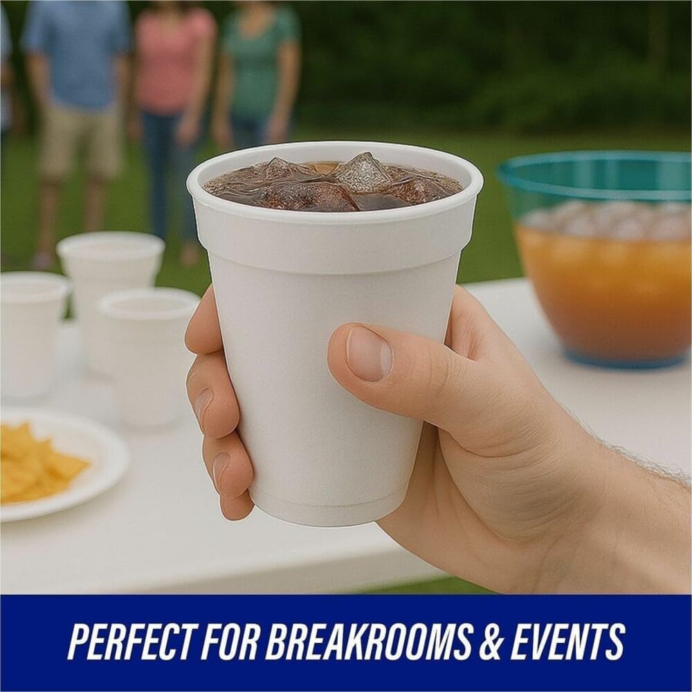 Vaso poliestireno bebidas frías y calientes blanco 1000