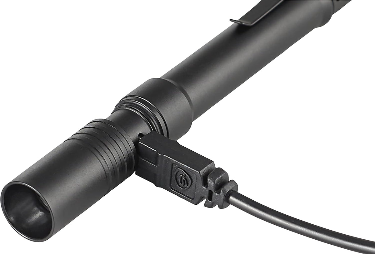Lámpara LED USB recargable 350 lúmenes color negro