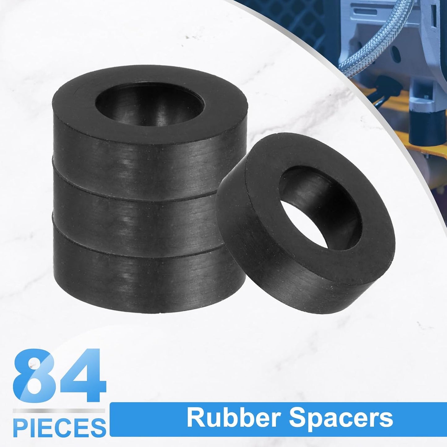 84 Espaciadores Goma 0.63pulg x 0.33pulg x 0.19pulg Anti Vibración