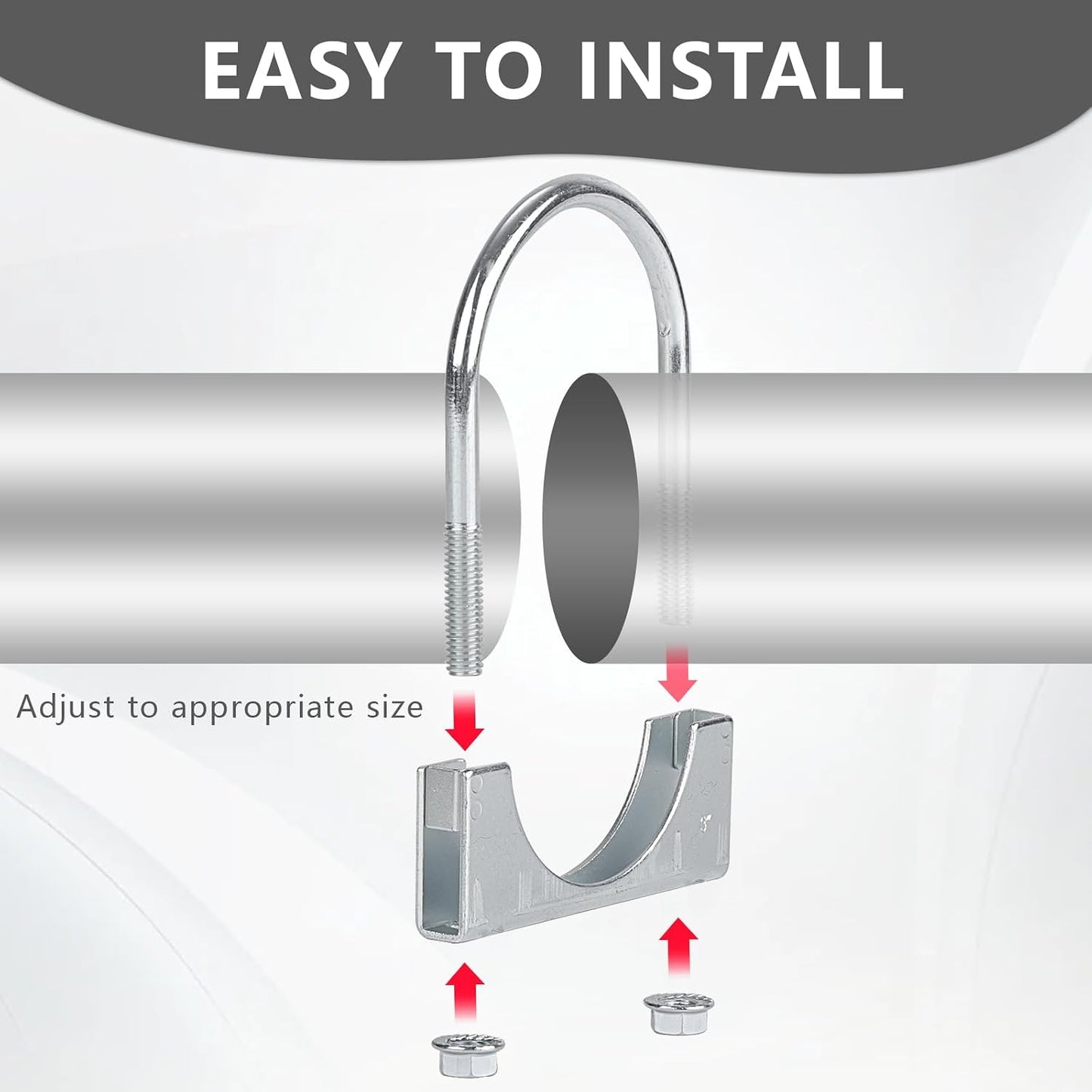 Abrazaderas U 3.5" anticorrosión pack 2